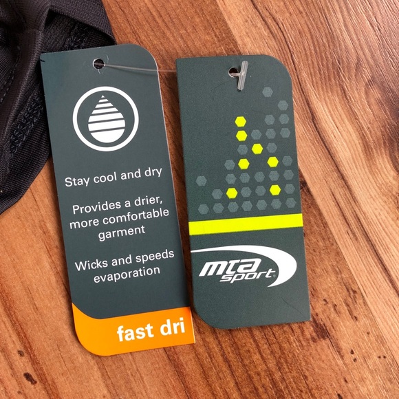 MTA Sport Shirts New Active Tee Shirt Short Sleeve Fast Dri Gray